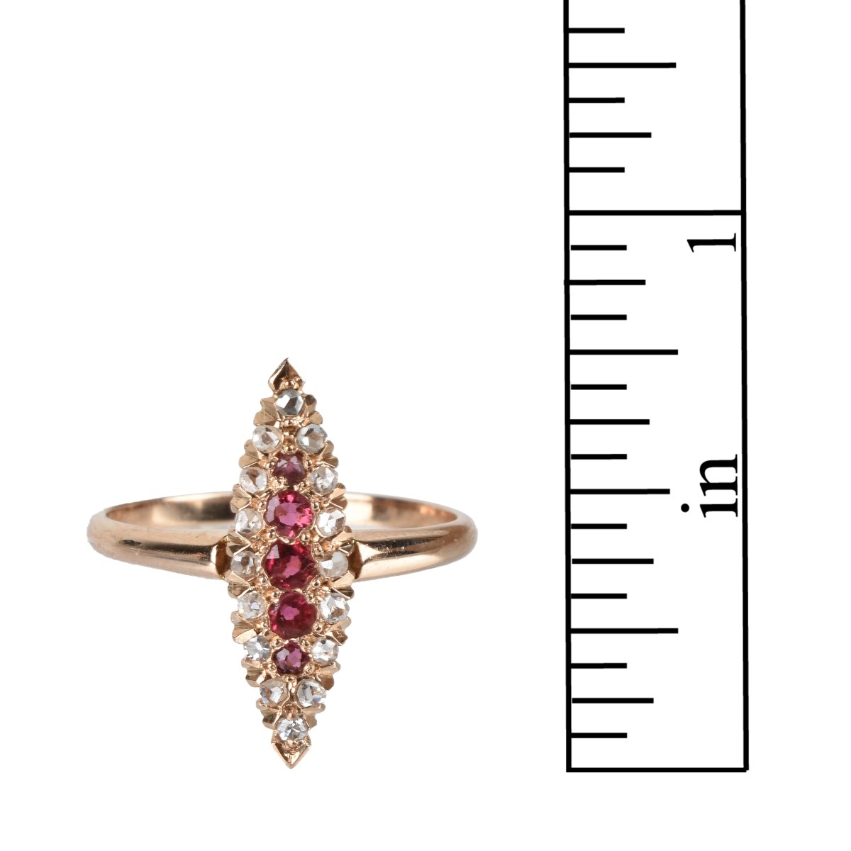 Ruby, Diamond and 14K Ring