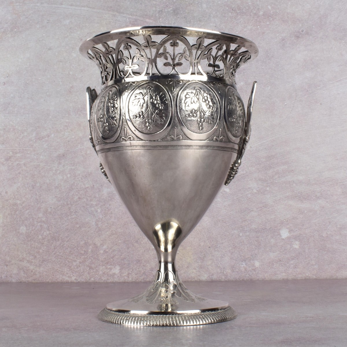 Austrian Silver Footed Vase