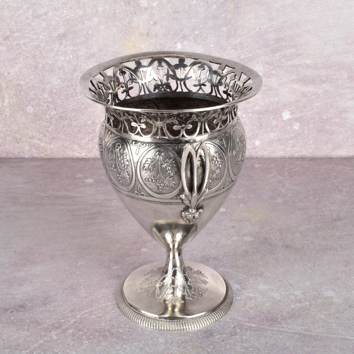 Austrian Silver Footed Vase