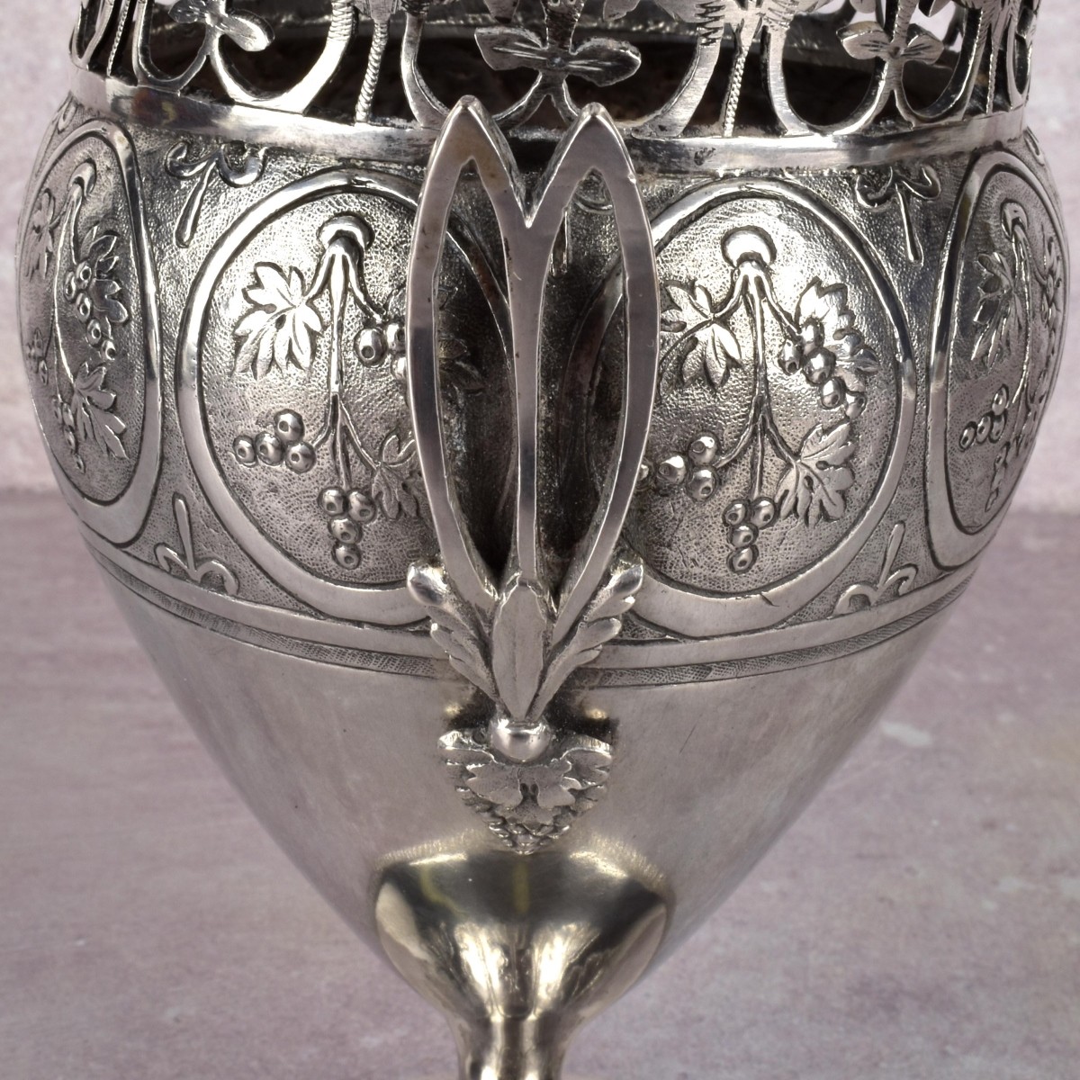 Austrian Silver Footed Vase