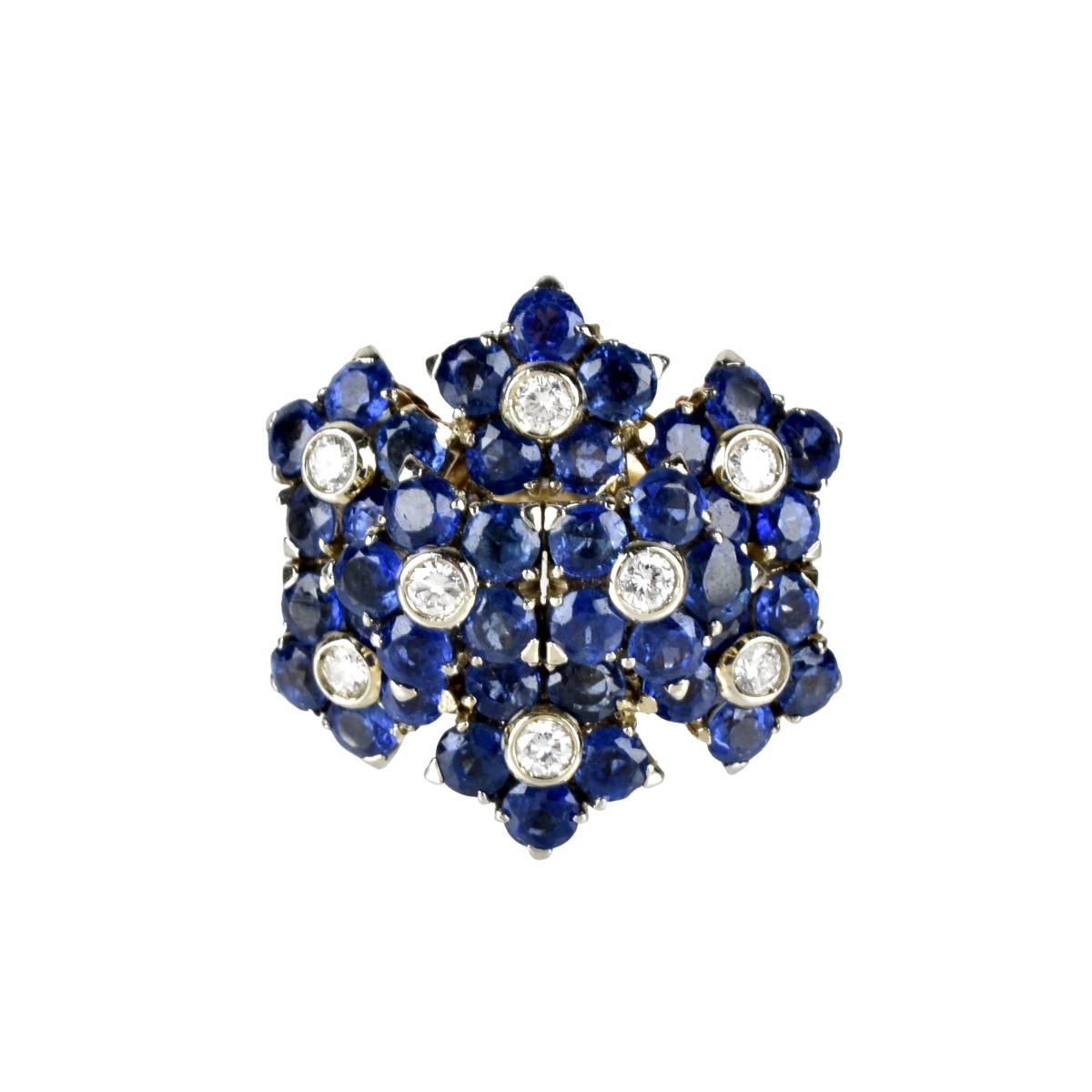 Sapphire, Diamond and 18K Ring