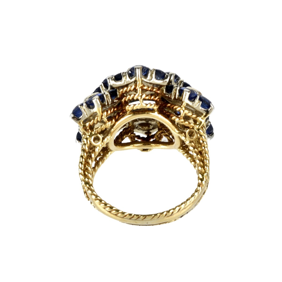 Sapphire, Diamond and 18K Ring