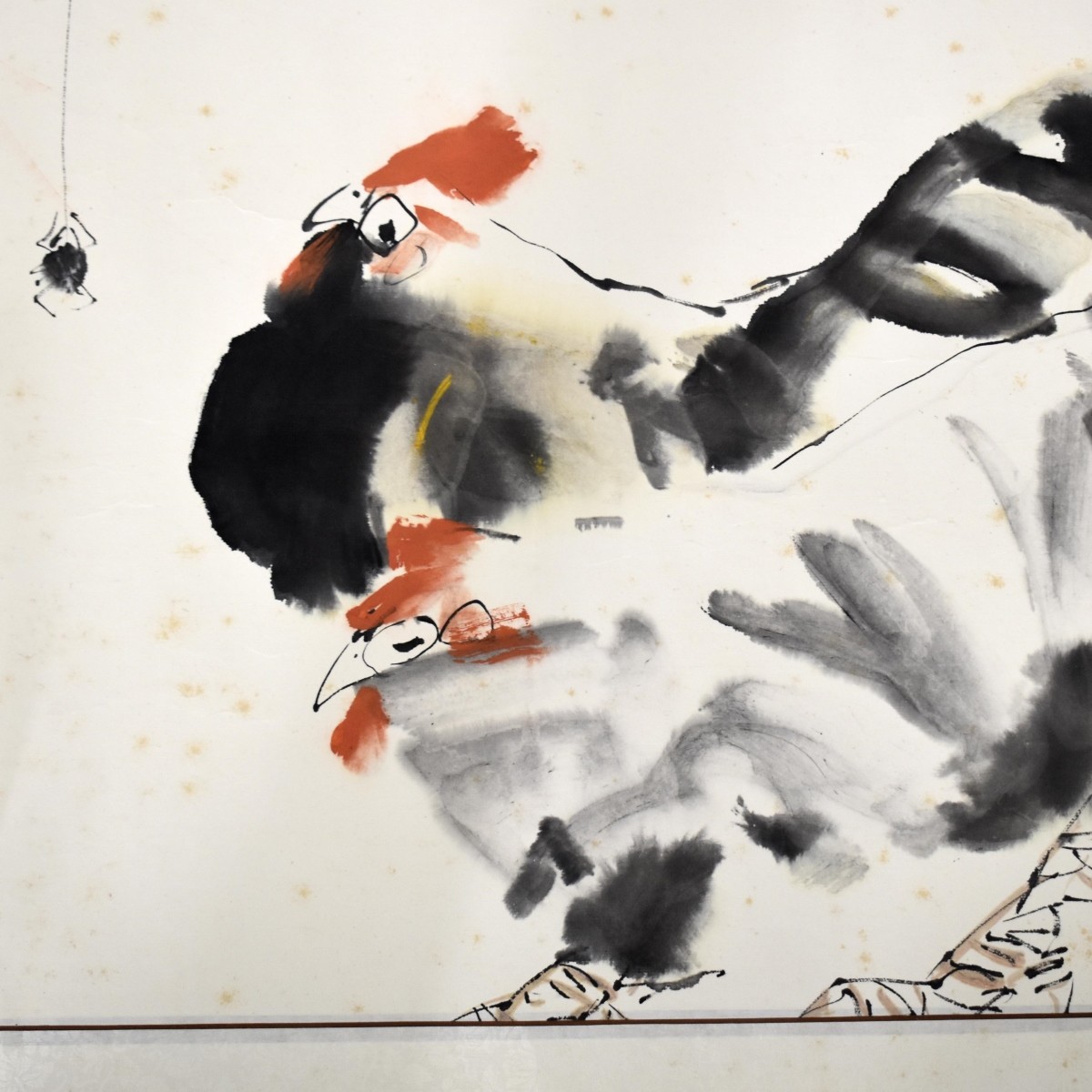 Chinese Painting Rooster Water Color Liu Gong xia