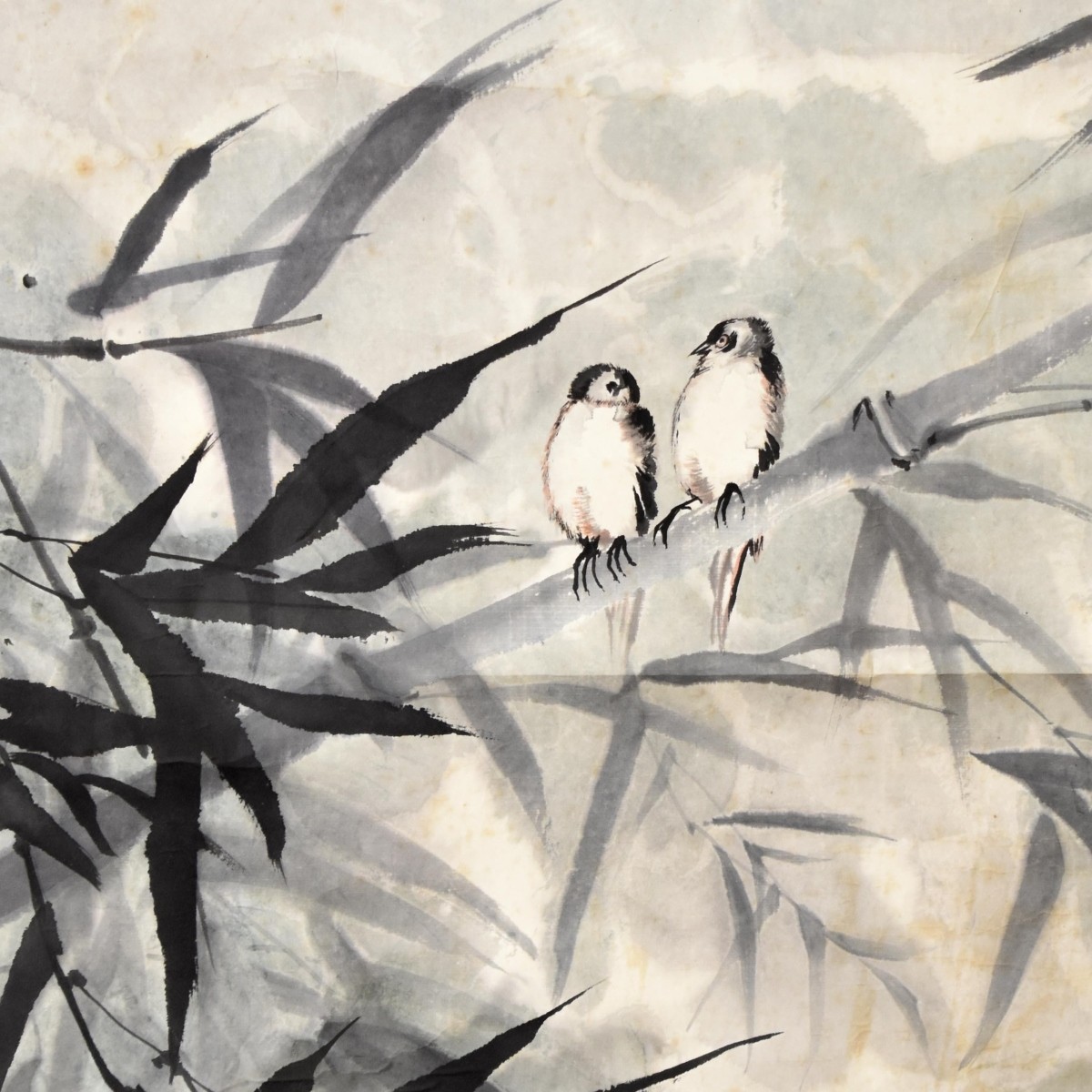 Chinese Painting of Two Birds by Hong Gang