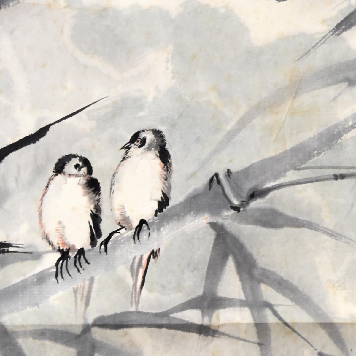 Chinese Painting of Two Birds by Hong Gang