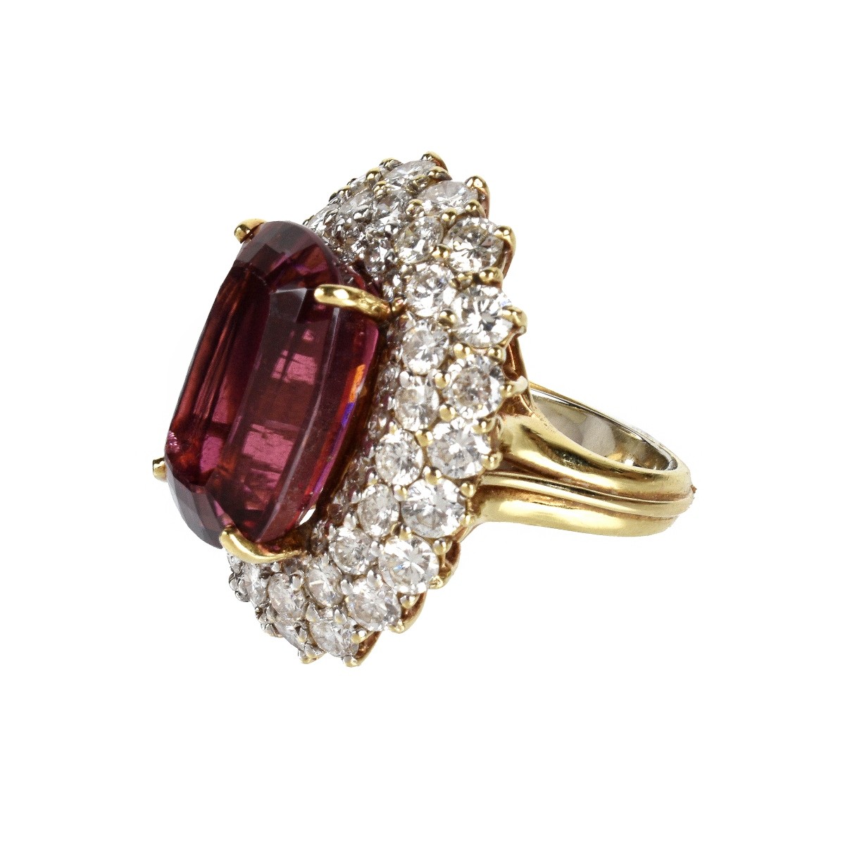 Tourmaline, Diamond and 18K Ring