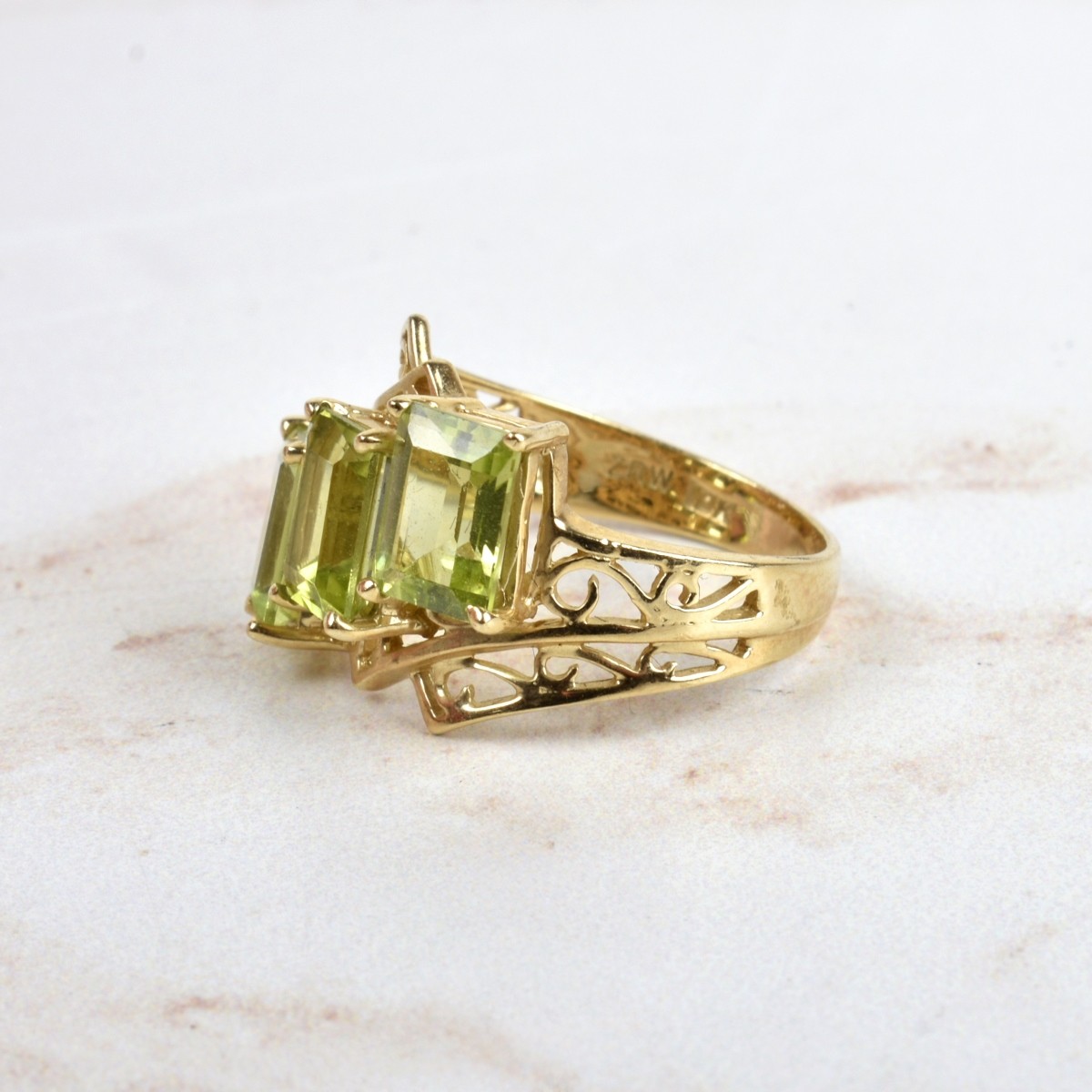 Peridot and 10K Ring