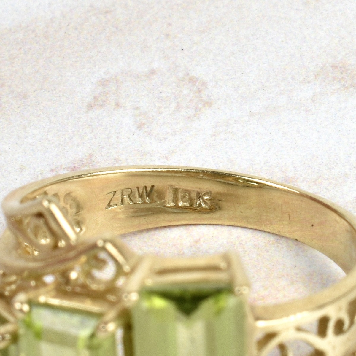 Peridot and 10K Ring