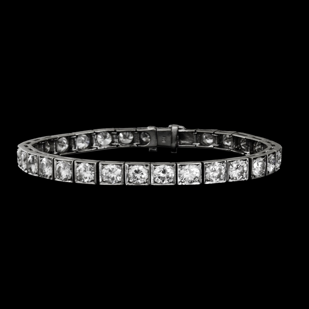 Diamond and 14K Line Bracelet