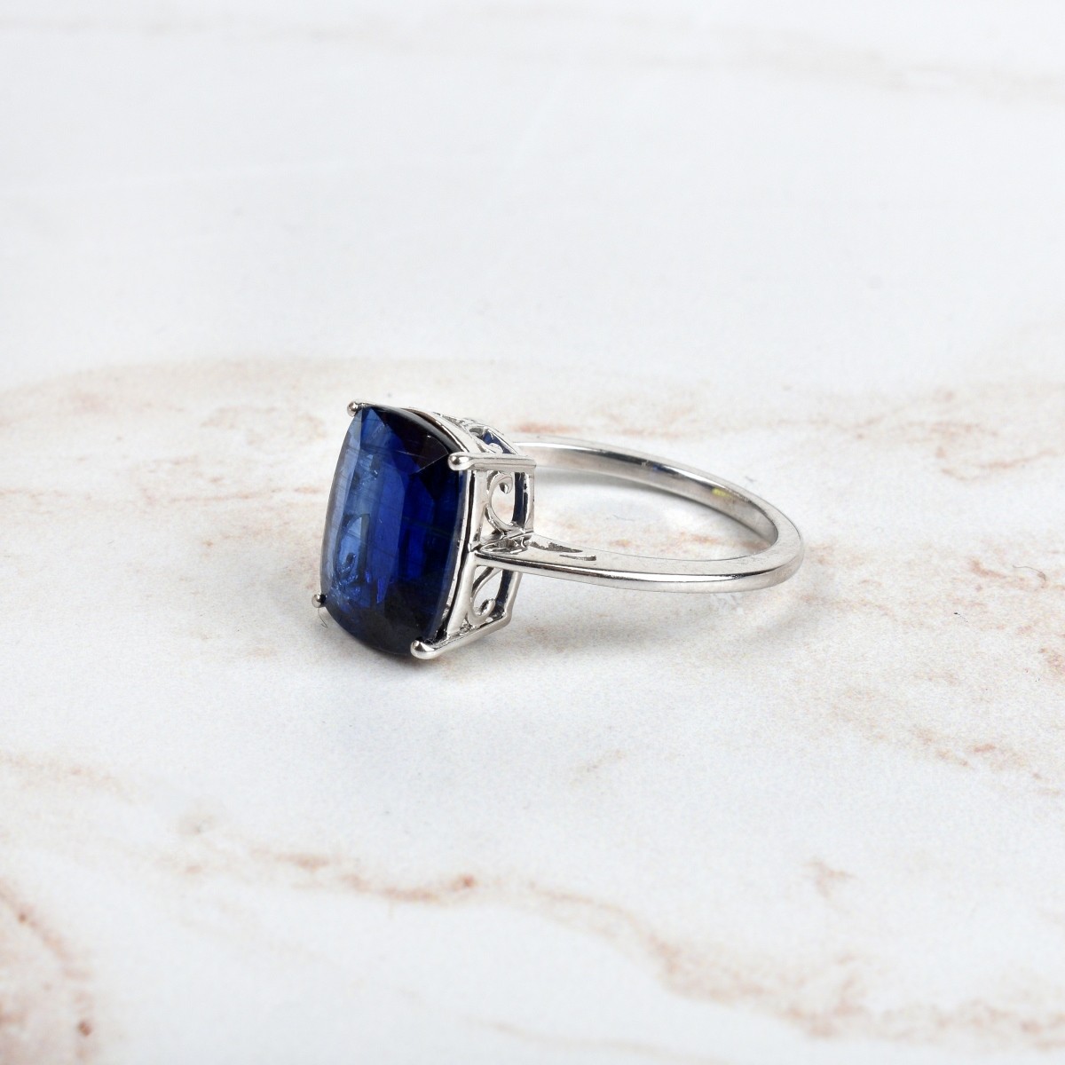 Sapphire and 10K Ring