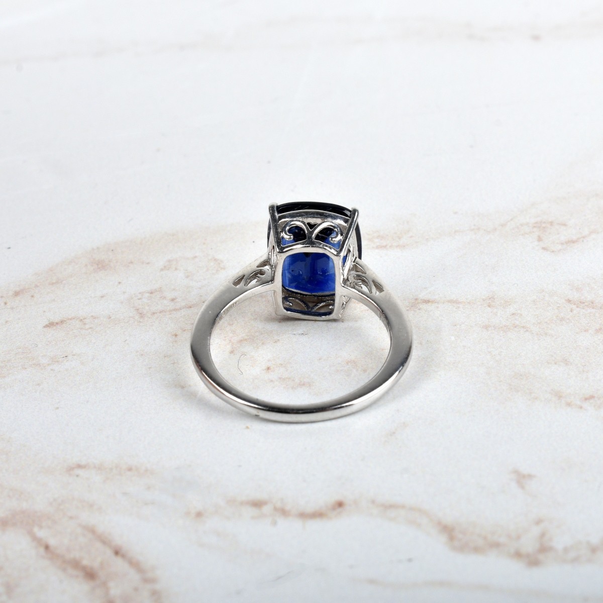 Sapphire and 10K Ring