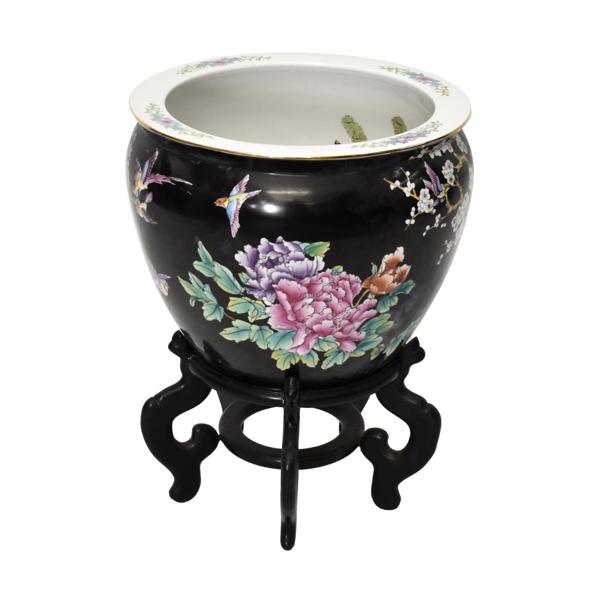 Chinese Famille Noire Fishbowl /Jardiniere