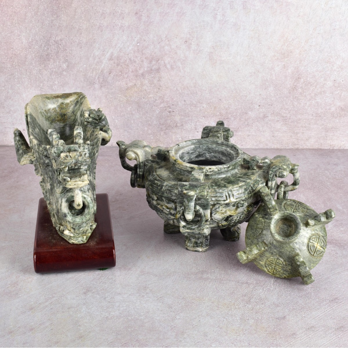 Chinese Carved Jade Vessels