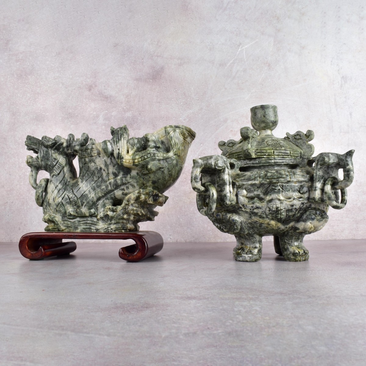 Chinese Carved Jade Vessels