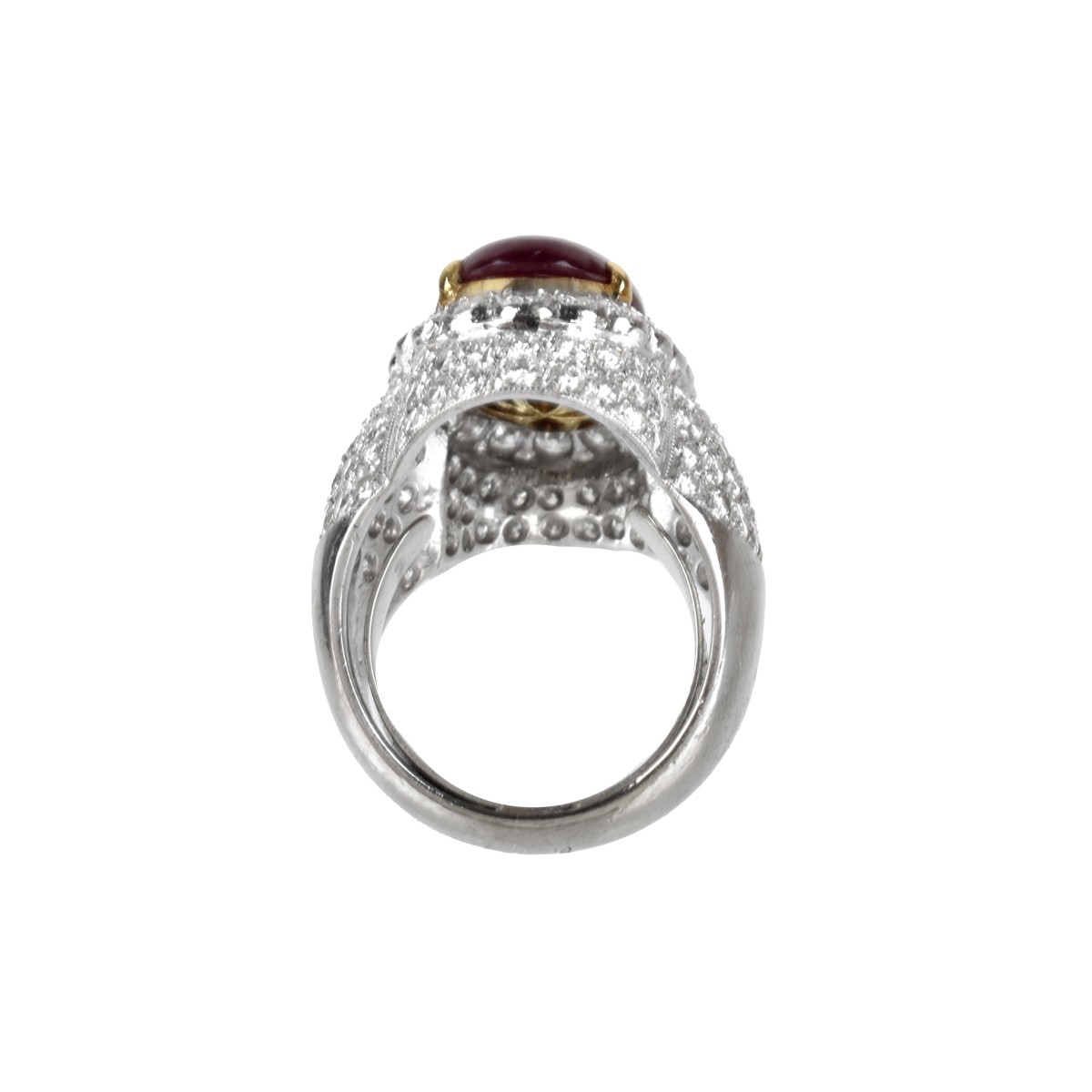 Burma Ruby, Diamond and 18K Ring