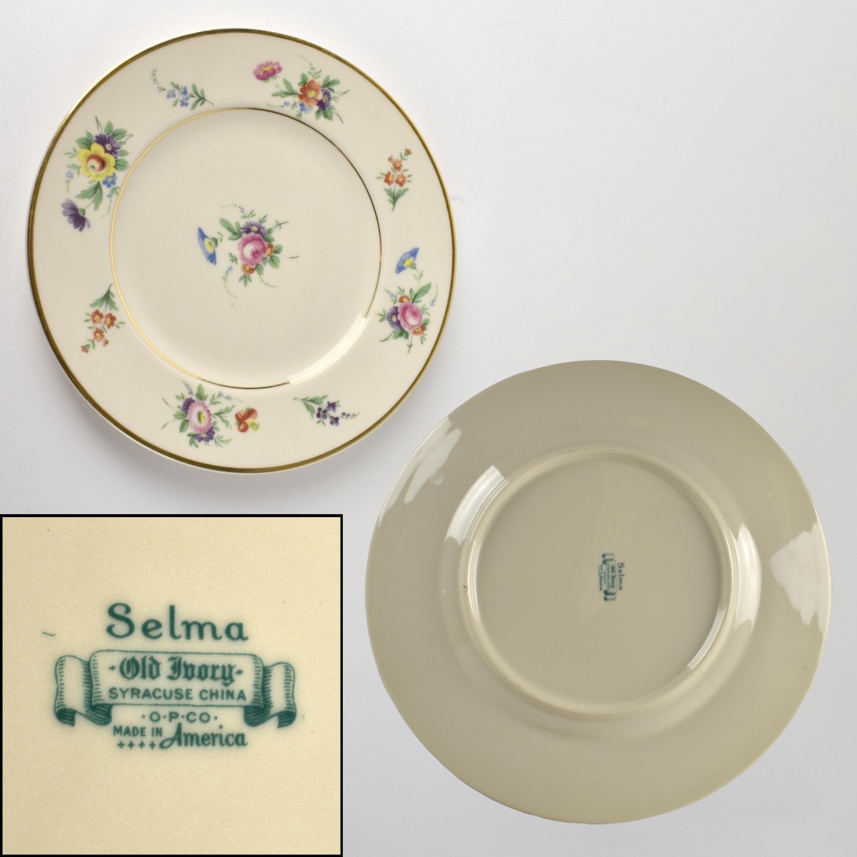 Syracuse "Sharon" Pattern Dinner Service.