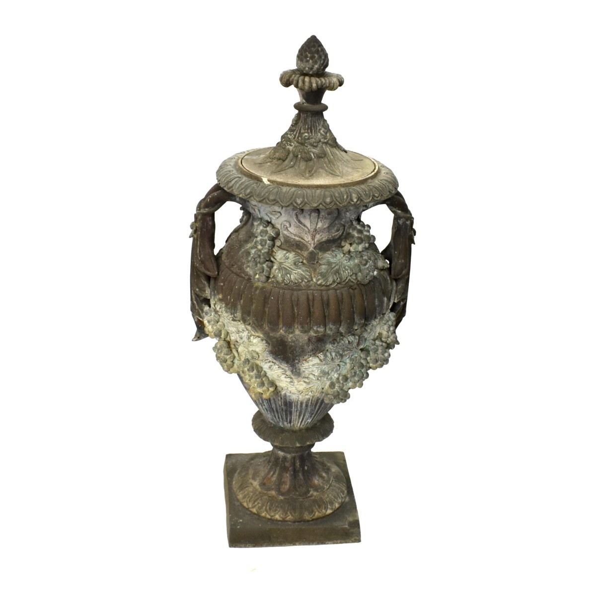 Large Outdoor Vintage Bronze Urn.