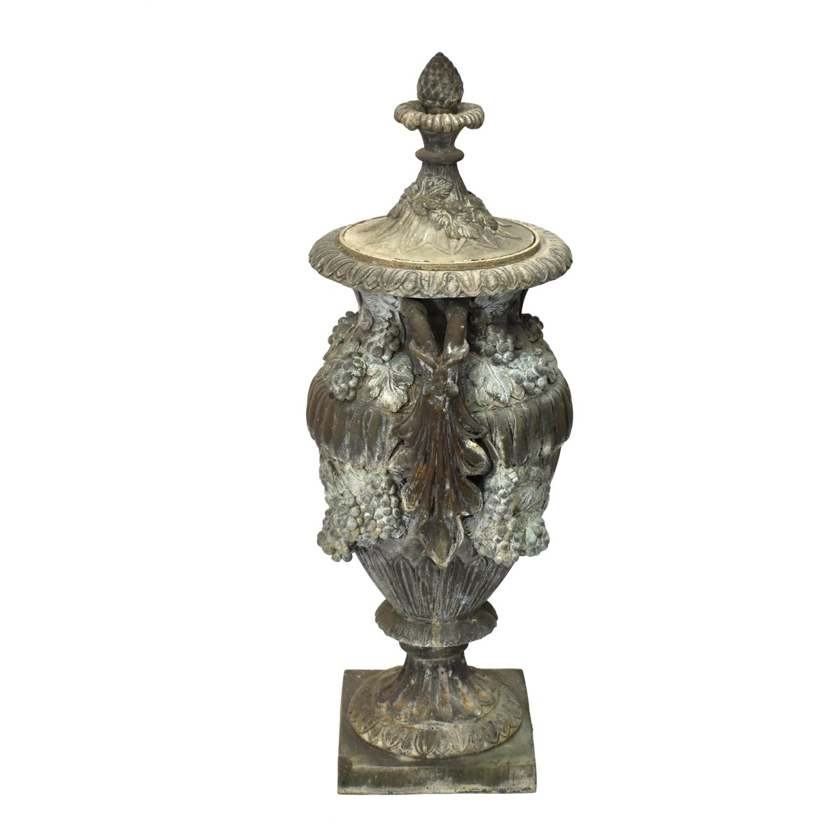 Large Outdoor Vintage Bronze Urn.