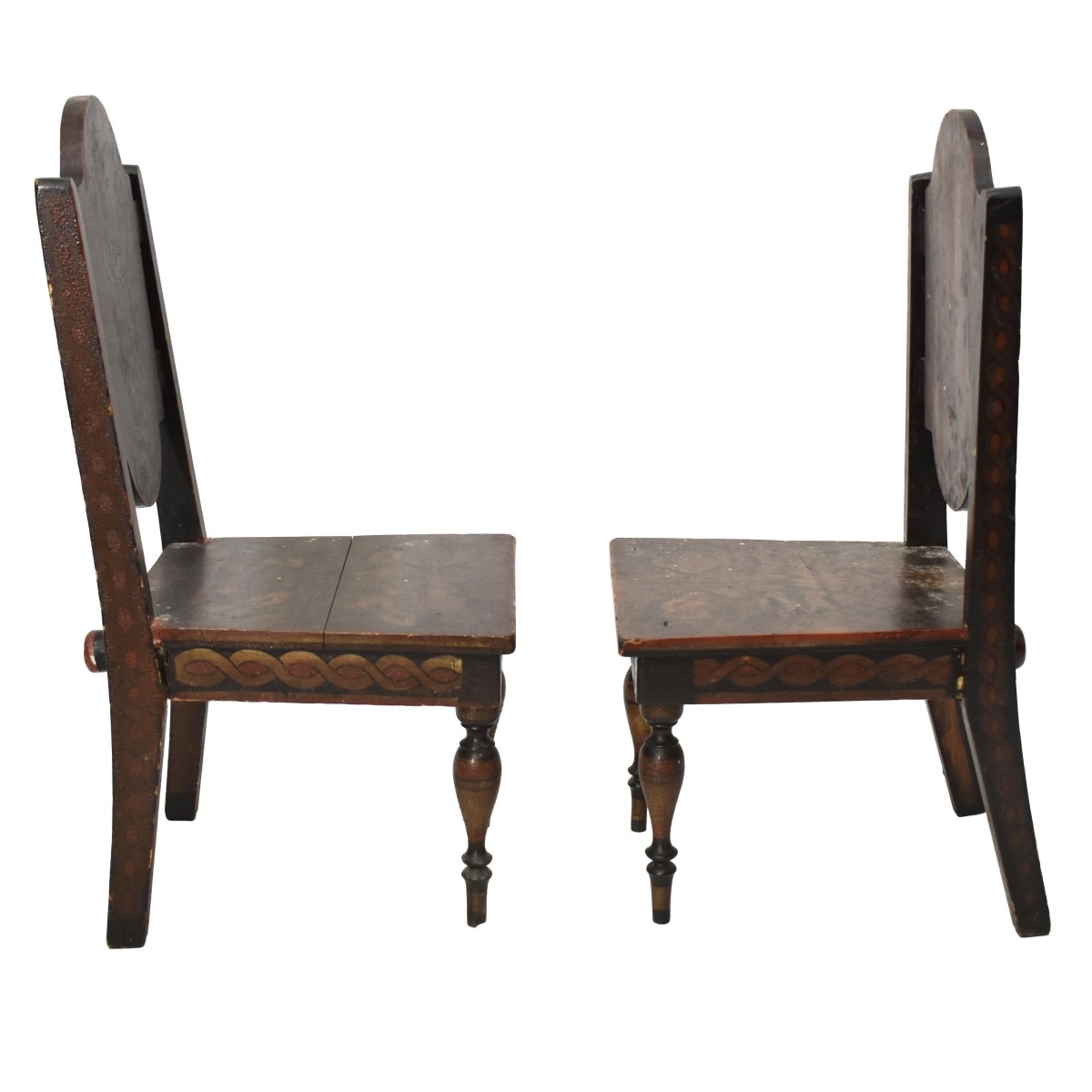 Childs Antique Painted Wood Chairs