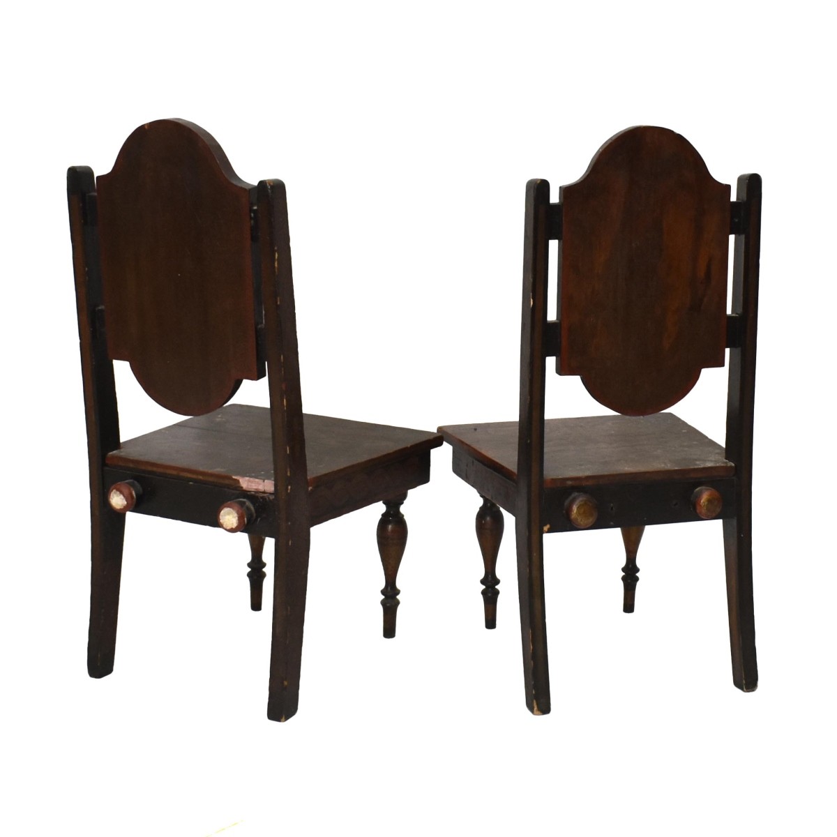 Childs Antique Painted Wood Chairs