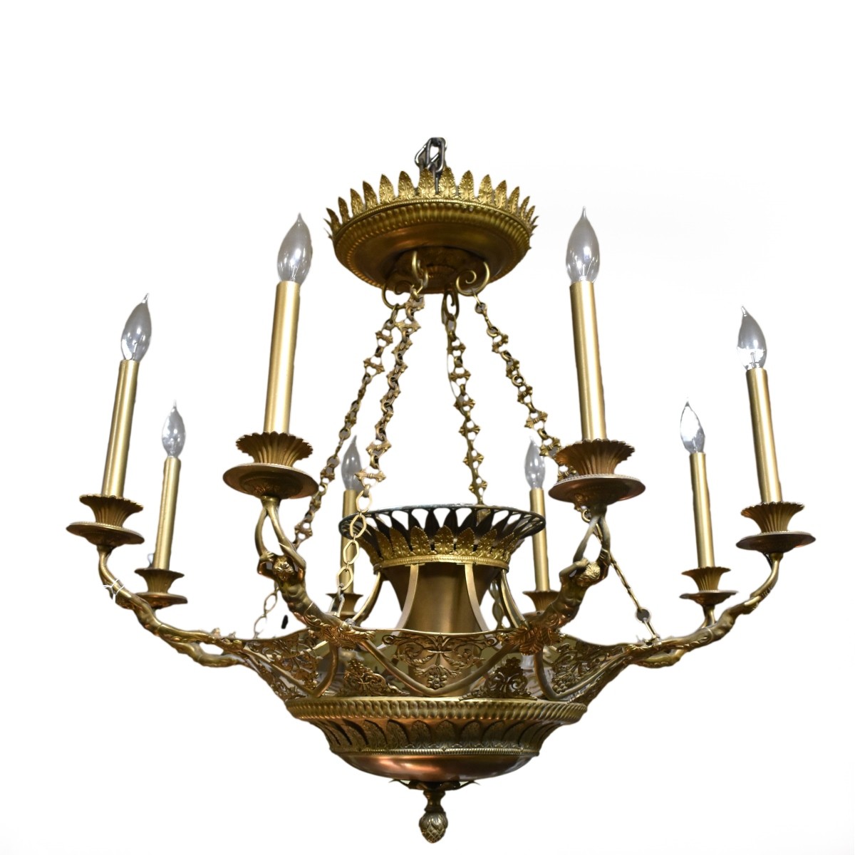 French Style 8 light Bronze Chandelier