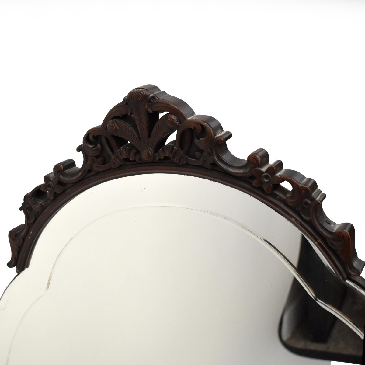 Carved Wood Beveled Mirror