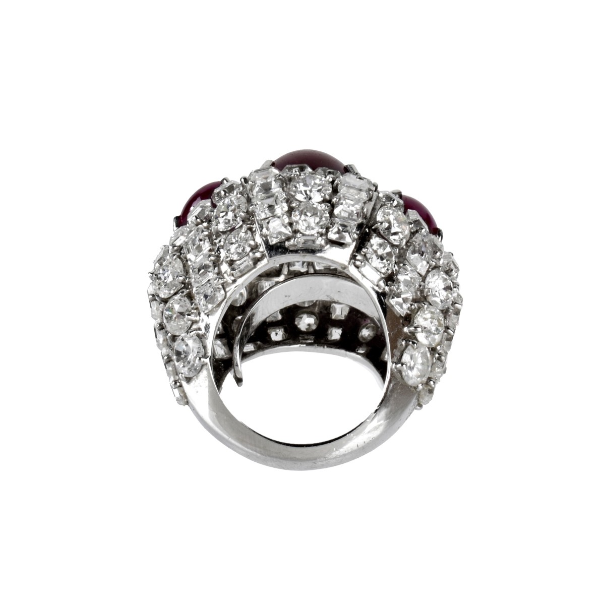 Burma Ruby, Diamond and Platinum Ring