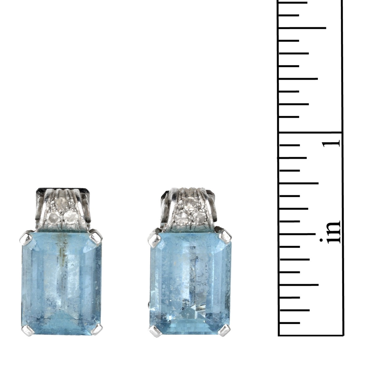 Aquamarine and 14K Earrings