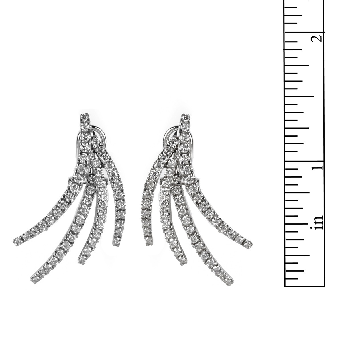 Diamond and 18K Earrings