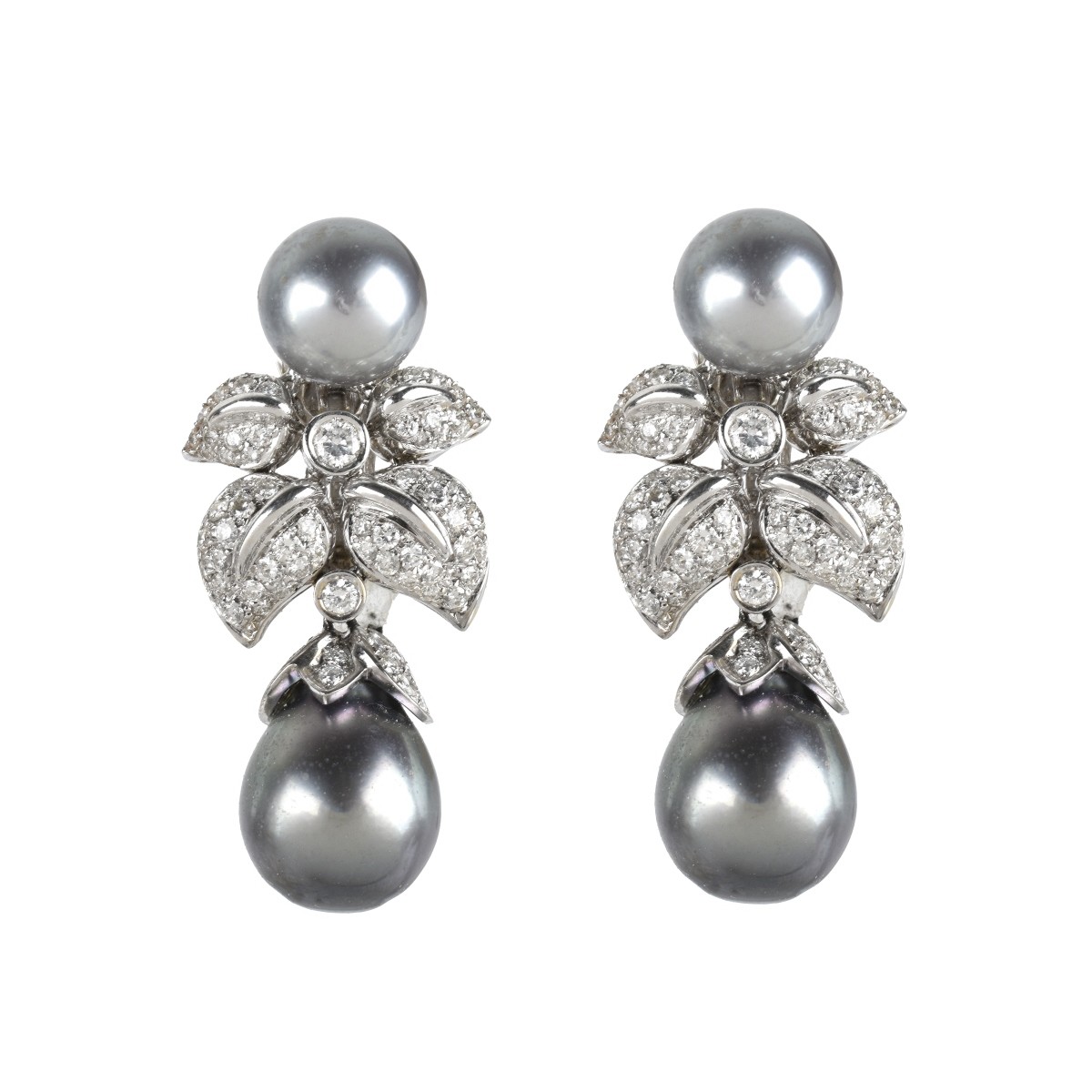 Andreoli Pearl, Diamond and 18K Earrings