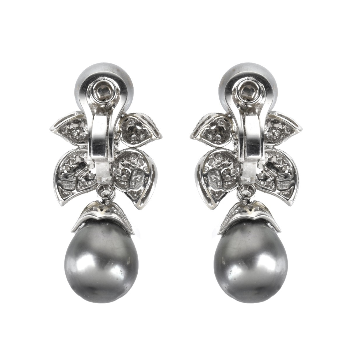 Andreoli Pearl, Diamond and 18K Earrings