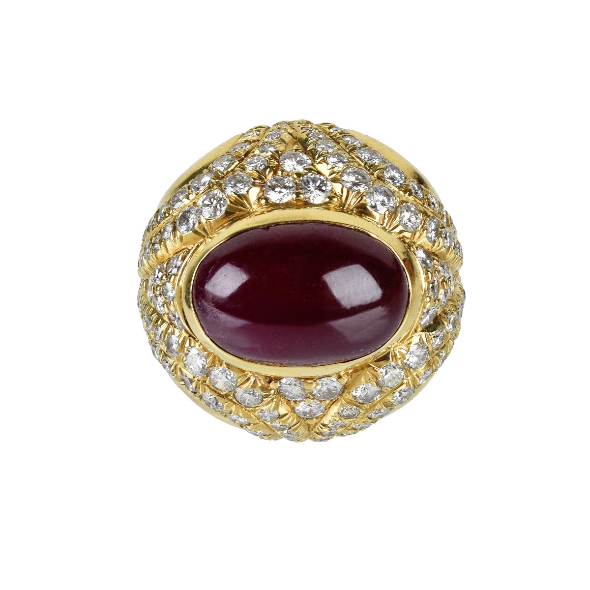 Ruby, Diamond and 18K Ring