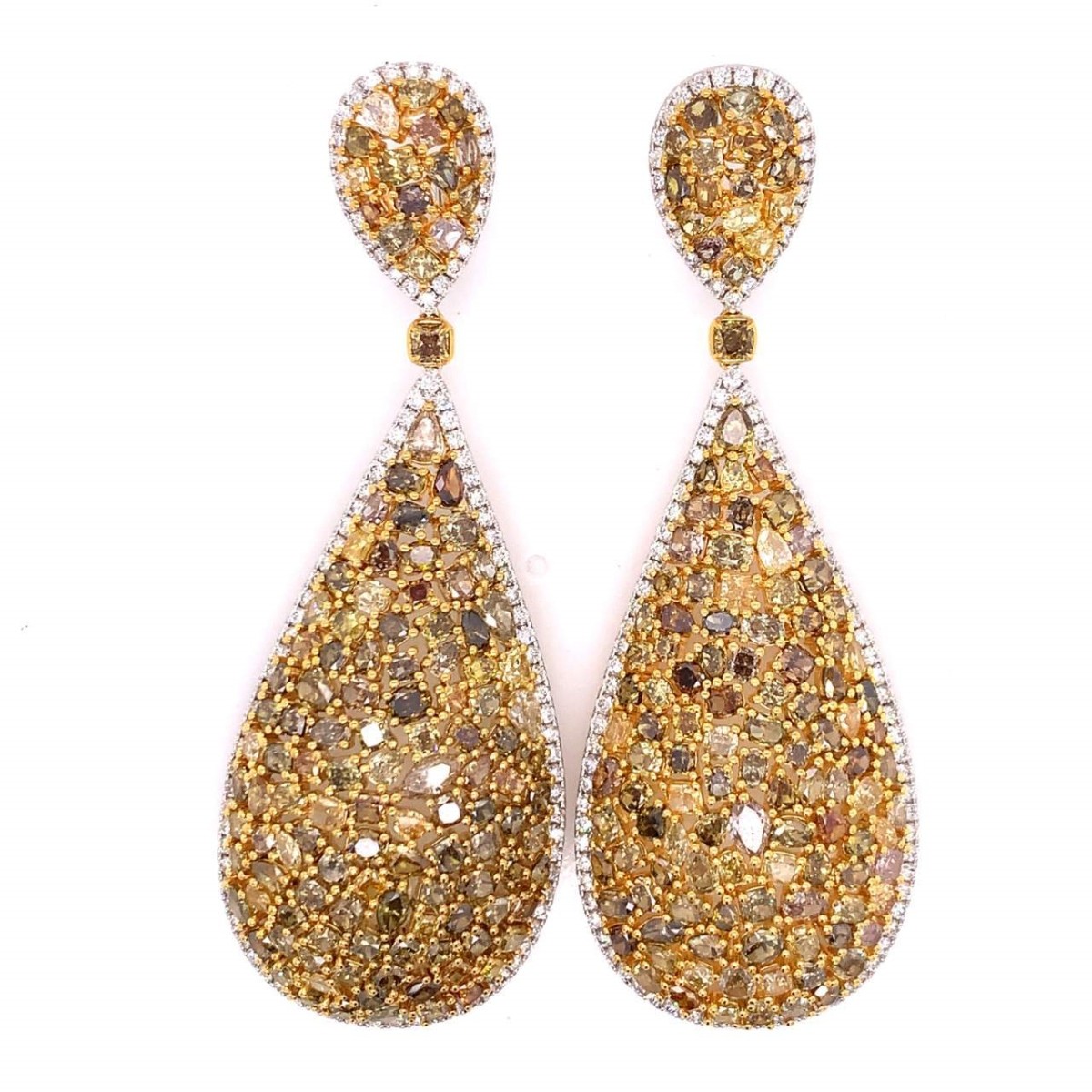 Diamond and 18K Earrings