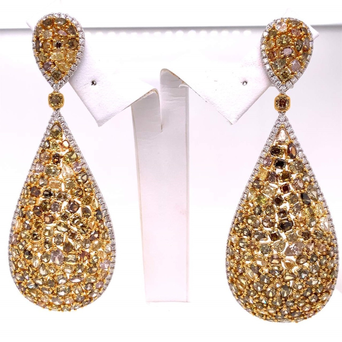 Diamond and 18K Earrings