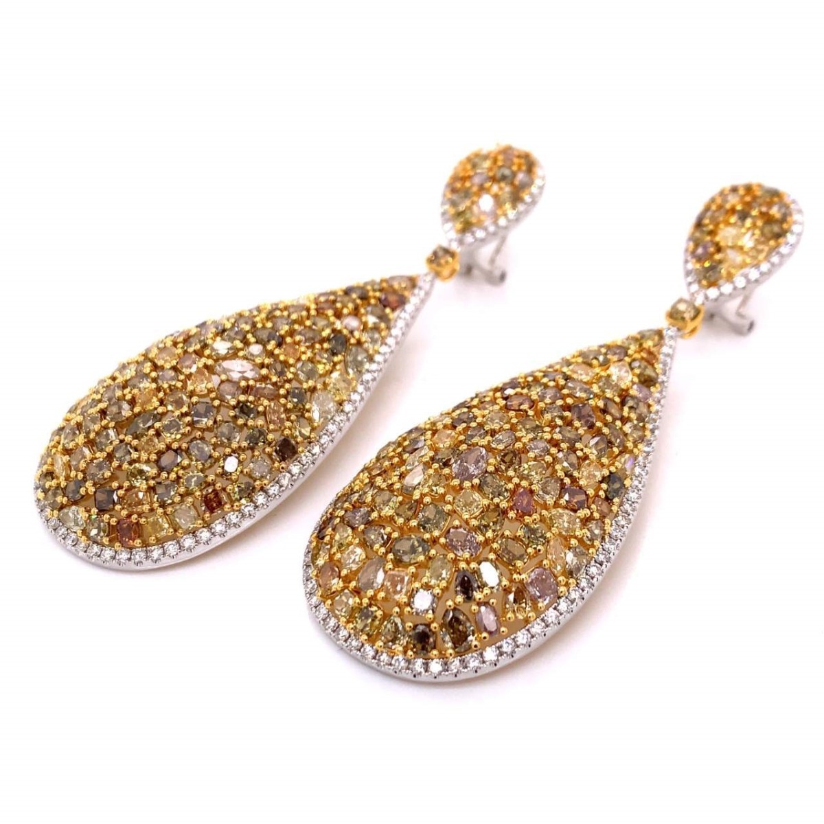 Diamond and 18K Earrings