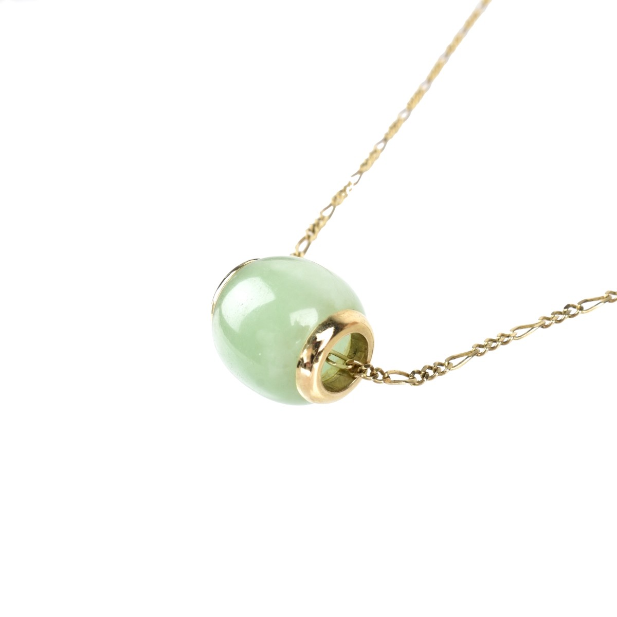 Jade and 14K Necklace