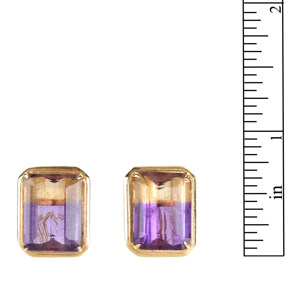 Ametrine and 14K Earrings