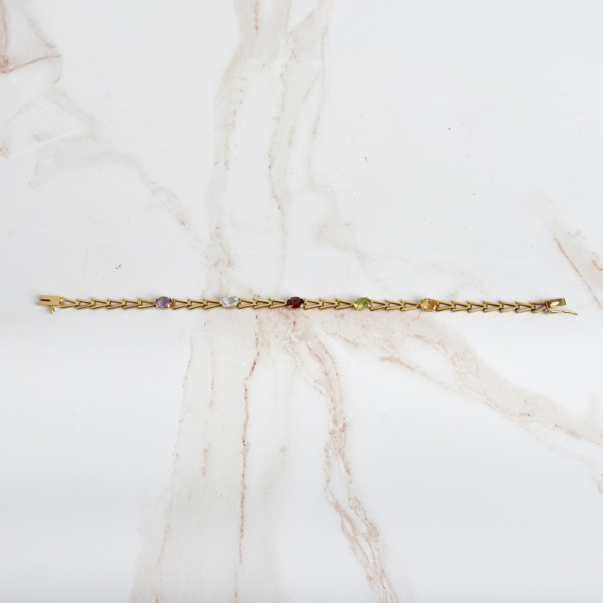 Gemstone and 14K Bracelet