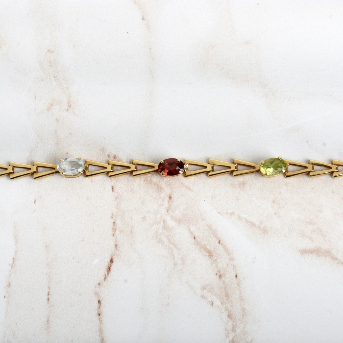 Gemstone and 14K Bracelet