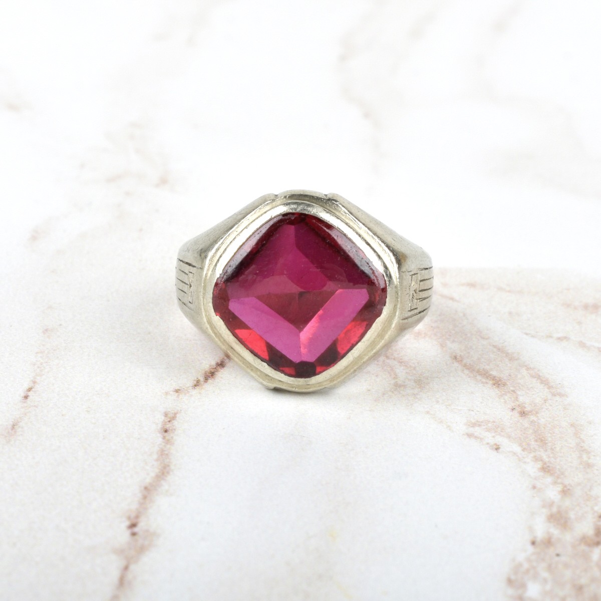 Deco Ruby and 10K Ring