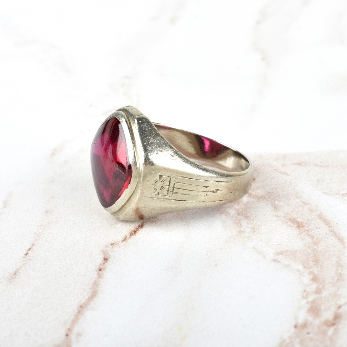 Deco Ruby and 10K Ring