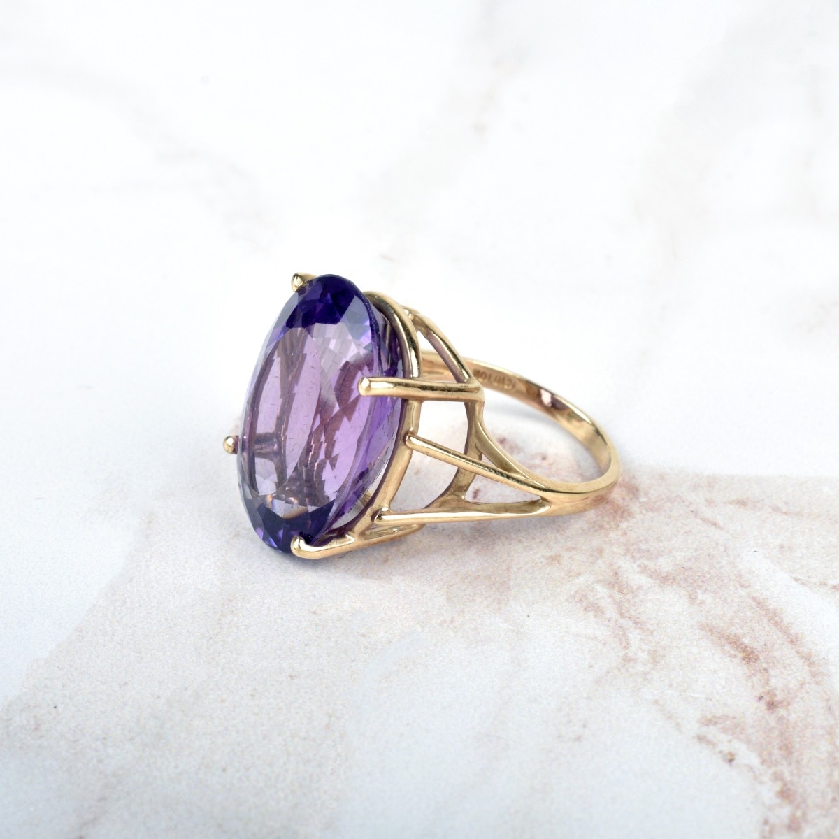 Amethyst and 10K Ring