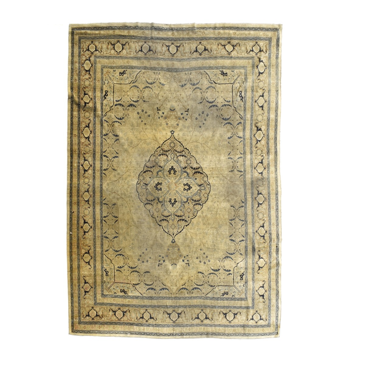 Semi-Antique Persian Tabriz Wool Rug