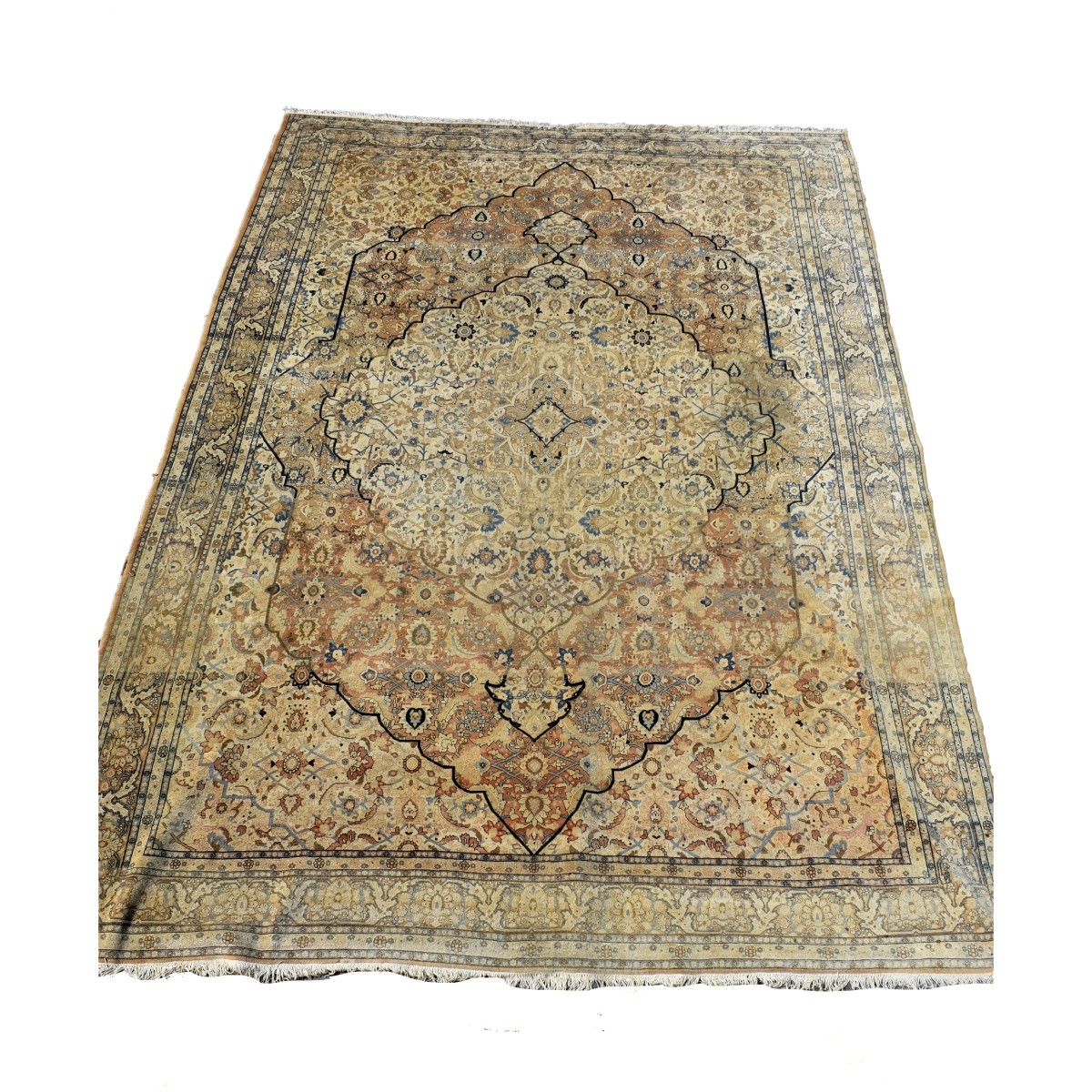 Semi-Antique Persian Tabriz Wool Rug