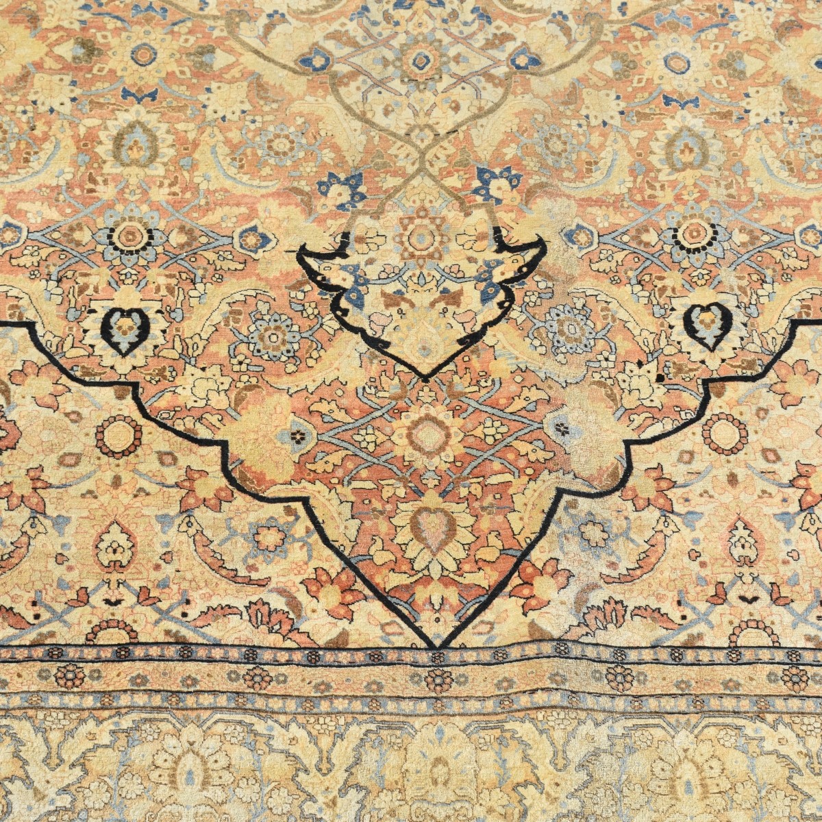 Semi-Antique Persian Tabriz Wool Rug