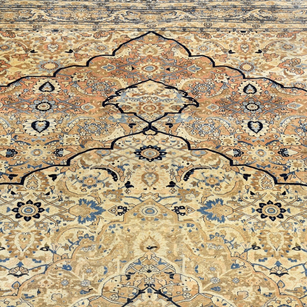 Semi-Antique Persian Tabriz Wool Rug