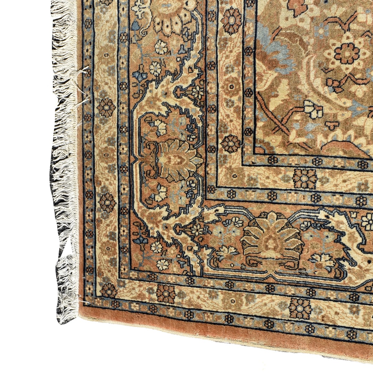 Semi-Antique Persian Tabriz Wool Rug