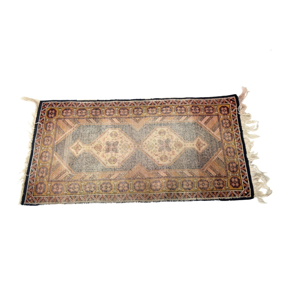 Vintage Turkish Faded Wool Rug