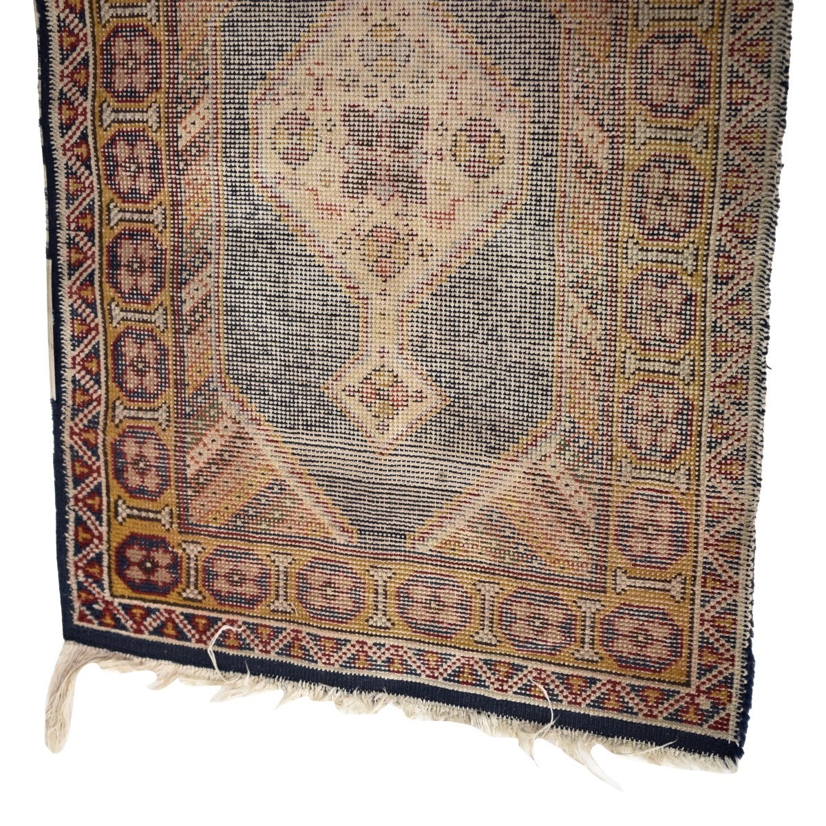 Vintage Turkish Faded Wool Rug