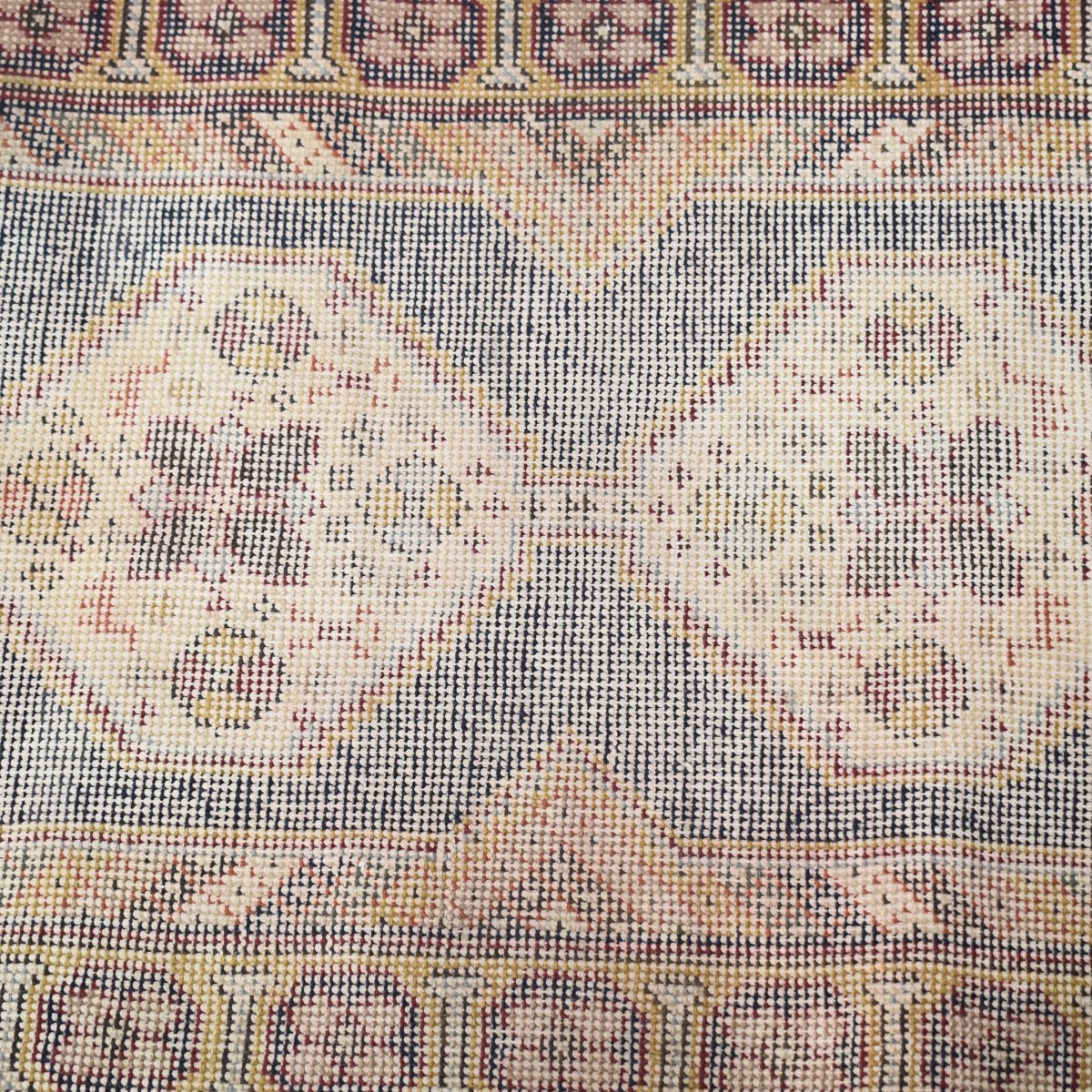 Vintage Turkish Faded Wool Rug